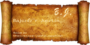 Bajczár Jusztin névjegykártya